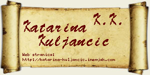 Katarina Kuljančić vizit kartica